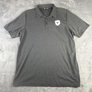 Travis Mathew Polo Shirt Mens XL Gray Performance Pima Cotton Golf Casual Peru